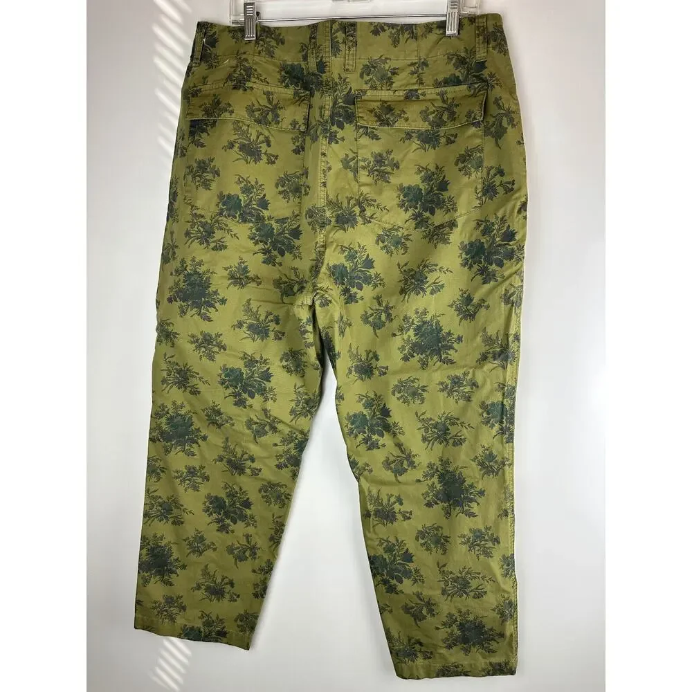 NWT Sundance Berenice Everyday Floral Pants Green Ankle Pant Women’s Size 16 - Picture 3 of 7